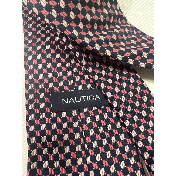 Nautica Tie Pink With Blue Men's Necktie - Picture 3 of 3